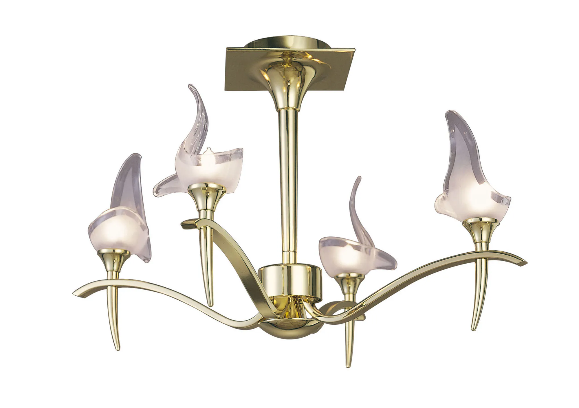 Viena Polished Brass Ceiling Lights Mantra Semi Flush Fittings